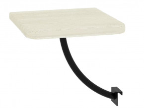 Полка прикроватная квадратная Милсон белая-металл черный в Пангоды - pangody.mebel-tymen.ru | фото