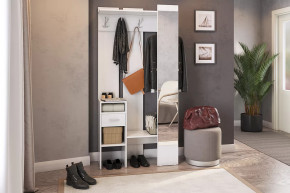 Прихожая Агата белый рамух в Пангоды - pangody.mebel-tymen.ru | фото