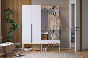 Прихожая Баско К1 белое дерево в Пангоды - pangody.mebel-tymen.ru | фото