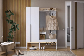 Прихожая Баско К2 белое дерево в Пангоды - pangody.mebel-tymen.ru | фото