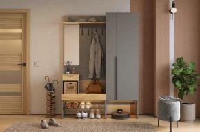 Прихожая Баско К2 графит/дуб крафт золотой в Пангоды - pangody.mebel-tymen.ru | фото
