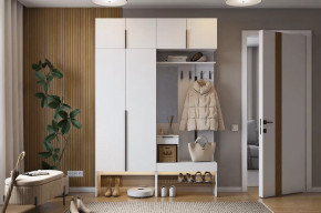 Прихожая Баско К5 белое дерево в Пангоды - pangody.mebel-tymen.ru | фото