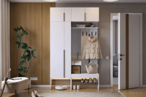 Прихожая Баско К6 белое дерево в Пангоды - pangody.mebel-tymen.ru | фото