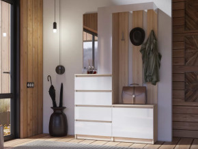 Прихожая Челси сонома-белый в Пангоды - pangody.mebel-tymen.ru | фото