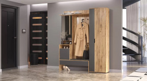 Прихожая Сабрина Дуб вотан/графит в Пангоды - pangody.mebel-tymen.ru | фото