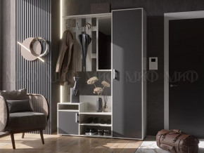 Прихожая Визит Графит/Дуб Крафт Белый в Пангоды - pangody.mebel-tymen.ru | фото