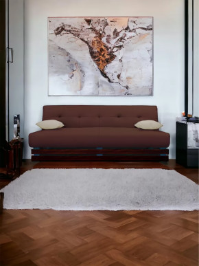 Прямой диван манго 1 Нео Шоколад/Подушки Нео Латте в Пангоды - pangody.mebel-tymen.ru | фото