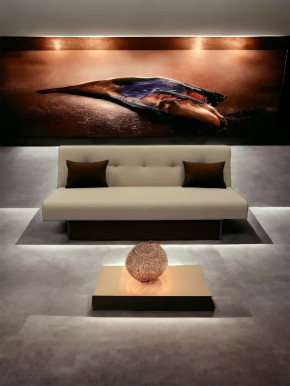 Прямой диван манго 4 Нео Латте/Подушки Нео Шоколад в Пангоды - pangody.mebel-tymen.ru | фото