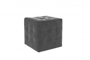 Пуф Рубик 2 графит (велюр) в Пангоды - pangody.mebel-tymen.ru | фото