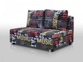 Диван Реал 120 без подлокотников мюзик графит в Пангоды - pangody.mebel-tymen.ru | фото