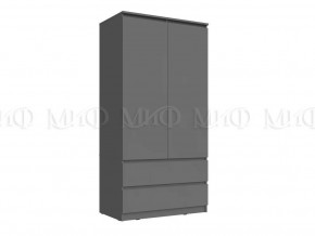 Шкаф 2-х створчатый Челси Графит в Пангоды - pangody.mebel-tymen.ru | фото