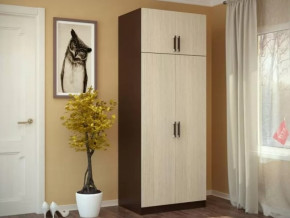 Шкаф 2-х створчатый с перегородкой венге/лоредо БТС в Пангоды - pangody.mebel-tymen.ru | фото