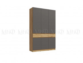 Шкаф 3-х створчатый Роджинамиф, дуб крафт/графит в Пангоды - pangody.mebel-tymen.ru | фото