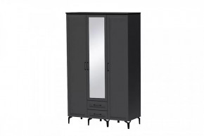 Шкаф 3-х створчатый с зеркалом Шарм ШК-3 Антрацит в Пангоды - pangody.mebel-tymen.ru | фото