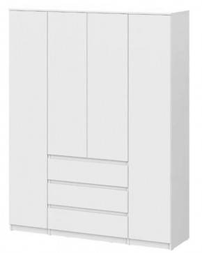 Шкаф четырехстворчатый  Денвер SAFE Белый в Пангоды - pangody.mebel-tymen.ru | фото