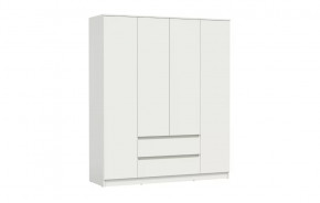 Шкаф для одежды 82.01 Берген (4-х дв.) (ЛДСП Белый) в Пангоды - pangody.mebel-tymen.ru | фото