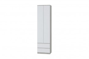 Шкаф для одежды Лори, дуб серый/белый в Пангоды - pangody.mebel-tymen.ru | фото