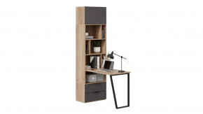 Шкаф комбинированный (366) со столом «Порто» Исп.2 Яблоня Беллуно, Графит софт в Пангоды - pangody.mebel-tymen.ru | фото