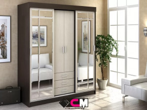 Шкаф-купе Лидер 1К Венге/Дуб белфорт в Пангоды - pangody.mebel-tymen.ru | фото