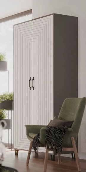 Шкаф Квадро М-3 двухдверный, серый графит/софт вайт в Пангоды - pangody.mebel-tymen.ru | фото