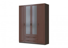 Шкаф ШР-4 "Кантри" 2 зеркала, орех в Пангоды - pangody.mebel-tymen.ru | фото