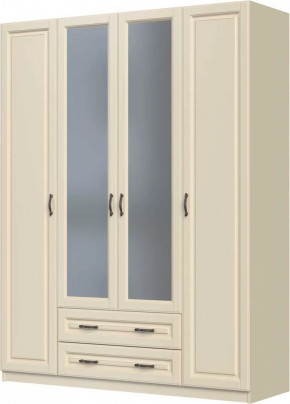 Шкаф ШР-4 "Кантри" 2 зеркала, слоновая кость в Пангоды - pangody.mebel-tymen.ru | фото