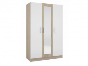Шкаф трехстворчатый Леси Сонома-Белый в Пангоды - pangody.mebel-tymen.ru | фото