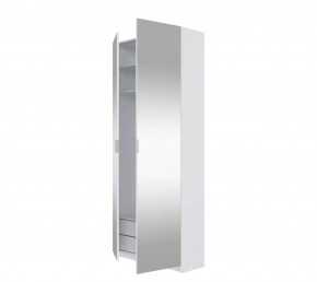 Шкаф в спальню с зеркалом MOBI белый REG/100 в Пангоды - pangody.mebel-tymen.ru | фото