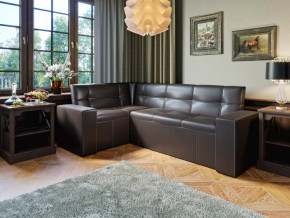 Скамья угловая со спальным местом КВАДРО Тип 4 Коричневый в Пангоды - pangody.mebel-tymen.ru | фото