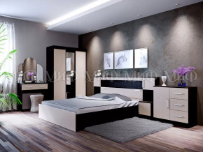 Спальный гарнитур Басямиф, дуб беленый/венге в Пангоды - pangody.mebel-tymen.ru | фото