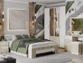 Спальный гарнитур Эдем-1 Дуб сонома/Белый жемчуг в Пангоды - pangody.mebel-tymen.ru | фото