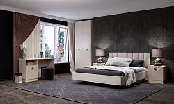 Спальня №2 "Капри" Сатин в Пангоды - pangody.mebel-tymen.ru | фото