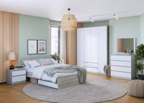Спальня Лори, набор №ДС-1, дуб серый/белый в Пангоды - pangody.mebel-tymen.ru | фото