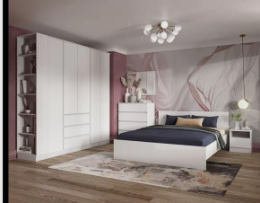 Спальня Мэнкс, набор №1 Белый/графит серый в Пангоды - pangody.mebel-tymen.ru | фото