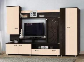 Стенка "Аллегро" вариант 3 венге Linum/дуб белфорт в Пангоды - pangody.mebel-tymen.ru | фото