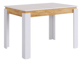 Стол обеденный раздвижной Гермес 2 белое дерево/дуб крафт золотой в Пангоды - pangody.mebel-tymen.ru | фото