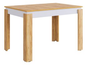 Стол обеденный раздвижной Гермес 2 дуб крафт золотой/белое дерево в Пангоды - pangody.mebel-tymen.ru | фото