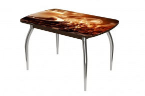 Стол Бостон-2 ф/п Кофе, 1100*700 мм, венге/хром триумф в Пангоды - pangody.mebel-tymen.ru | фото