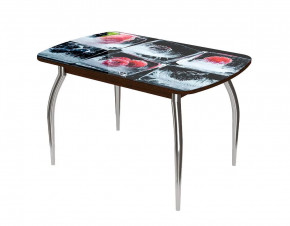 Стол Бостон-2 ф/п Лёд, 1100*700 мм, венге/хром триумф в Пангоды - pangody.mebel-tymen.ru | фото