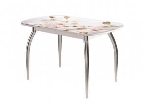 Стол Бостон-2 ф/п Сакура, 1100*700 мм, белый/хром триумф в Пангоды - pangody.mebel-tymen.ru | фото