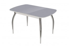 Стол "Бостон", антрацит глянец/белый/хром триумф в Пангоды - pangody.mebel-tymen.ru | фото