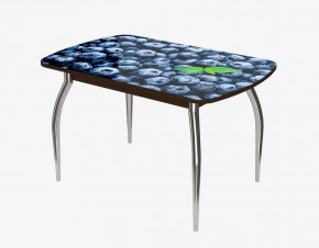 Стол Бостон ф/п Черника, 900*600 мм, венге/хром триумф в Пангоды - pangody.mebel-tymen.ru | фото