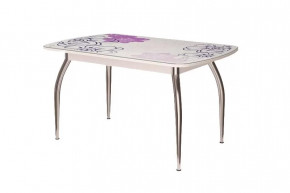 Стол "Бостон", виолет/белый/хром триумф в Пангоды - pangody.mebel-tymen.ru | фото