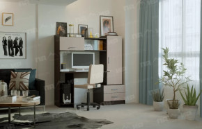 Стол компьютерный "ПКС-7" венге/дуб белфорт в Пангоды - pangody.mebel-tymen.ru | фото