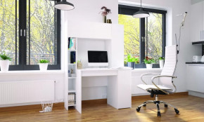 Стол компьютерный Тайм Белый в Пангоды - pangody.mebel-tymen.ru | фото