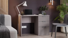 Стол письменный «Графит» Глиняно серый, Холст латте в Пангоды - pangody.mebel-tymen.ru | фото