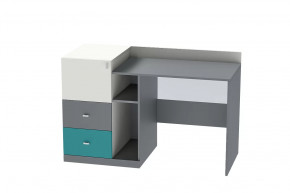 Стол письменный Клео Ст-1, 1300 мм, графит, миндаль, океан Диал в Пангоды - pangody.mebel-tymen.ru | фото