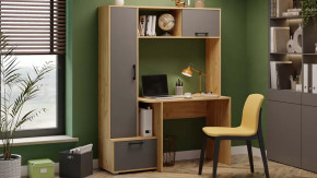 Стол письменный тип 15 Дуб Крафт золотой, Графит Серый в Пангоды - pangody.mebel-tymen.ru | фото