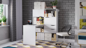 Стол письменный тип 7 Белый Ясень в Пангоды - pangody.mebel-tymen.ru | фото