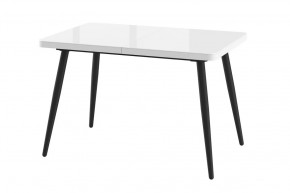 Стол раздвижной Borg-120, оптивайт белый/черный в Пангоды - pangody.mebel-tymen.ru | фото